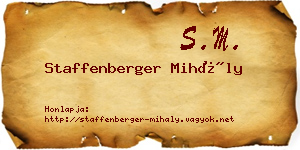 Staffenberger Mihály névjegykártya